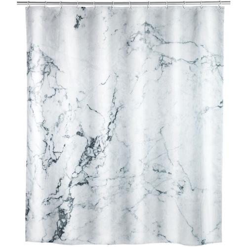 Duschvorhang Onyx, Textil (Polyester), 180 x 200 cm, waschbar, Grau, Polyester mehrfarbig – grau