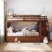 Solid Pine Twin-over-Twin Bunk Bed with Twin Size Trundle & 3 Storage Stairs