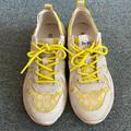 Coach Shoes | Coach Sneakers With Cc Signature | Color: Tan/Yellow | Size: 7