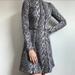 Michael Kors Dresses | Michael Kors Snake Print Long Sleeve Dress Size 8 | Color: Black/Gray | Size: 8