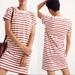 Madewell Dresses | Madewell Pocket Tee Dress In Pablo Stripe Size Xs | Color: Cream/Orange | Size: Xs