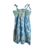 Lilly Pulitzer Dresses | Lilly Pulitzer Maxi Dress Smocked Tube Girls Size 10 Light Blue Fish Floral | Color: Blue/White | Size: 10g