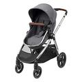 Maxi-Cosi Zelia 3 Luxe Baby Stroller for toddlers up to 4 years, 0 -22 kg, 2-in-1 Travel System, Reclinable Reversible Pushchair Seat and Carrycot from Birth, One-Hand fold, XXL Basket, Twillic Grey