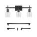 Breakwater Bay Ciarletto 3 -Light Dimmable Vanity Lighting, Glass in Black | 10.75 H x 24 W x 7.5 D in | Wayfair 336CBEB0353D462088B60034763A41F8