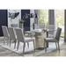 Modus Furniture Omnia 8 - Person Dining Set Glass/Upholstered/Metal in Gray | 40" W x 104" L | Wayfair