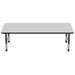 Factory Direct Partners Rectangle T-Mold Adjustable Height Activity Table w/ Standard Ball Glide Legs Laminate/Metal in Gray/Black | Wayfair