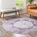 Gray 48 x 0.5 in Area Rug - Bungalow Rose Washable Yara Rug Polyester | 48 H x 0.5 D in | Wayfair 3140534D2FF34CC19BDF29630D60AC3A