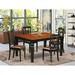 Darby Home Co Bellagio 5 - Piece Butterfly Leaf Solid Wood Dining Set Wood/Upholstered in Black/Brown | 30 H in | Wayfair DABY5874 39697372
