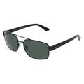 Ray-Ban RB 3687 Herren-Sonnenbrille Vollrand Eckig Metall-Gestell, schwarz