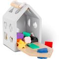 Maison de jeu en bois Montessori, jouets géométriques éducatifs, figurines emboîtables pour enfants