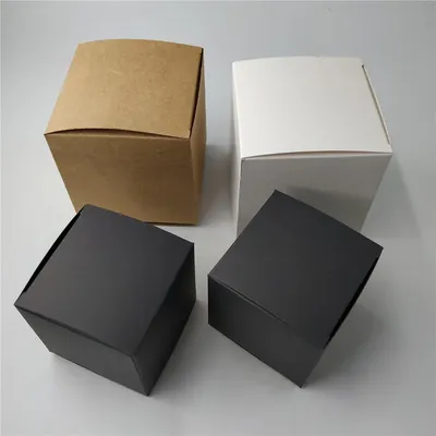 Boîtes cadeaux en papier Kraft pour fête de mariage boîte en carton pour bouteille de savon faite à