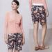 Anthropologie Shorts | Anthro Leifsdottir Sz 4 Maypop Floral Birds Bermudas Shorts Blue/White/Pink | Color: Blue/Pink | Size: 4