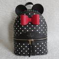 Kate Spade Bags | Kate Spade Disney X Minnie Mouse Domed Backpack (Black) | Color: Black/White | Size: Medium