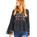 American Eagle Outfitters Tops | American Eagle Outfitters Bohemian Top Size M | Color: Blue/Cream | Size: M