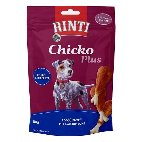 6x80g RINTI Chicko Plus Entenkeulchen Hundesnacks