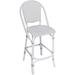 Sika Design Sofie Outdoor Bar Stool w/ Cappuccino Dots Wicker/Rattan in White | 48 H x 20 W x 25 D in | Wayfair 7168CPWH1