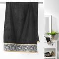 1001kdo - Serviette de bain 90 x 150 cm Orbelles noir