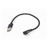Cablexpert - Angled 8-pin usb charging & data cable 0.2 m - CC-USB2-AMLML-0.2M (CC-USB2-AMLML-0.2M)