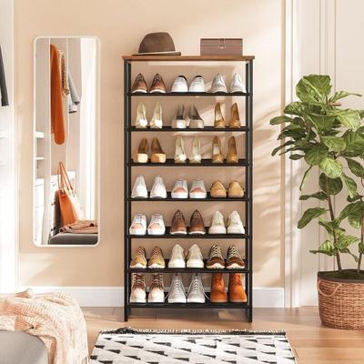 Schuhregal, 8-stöckige hoch Schuhschrank, Groß schmal Schuhablage, für 21-28 Paar Schuhe, Stabil, Image