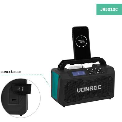 Baustellenradio 20V - fm, bluetooth & usb - Bassreflexportlautsprecher - Exkl. Akku und Image