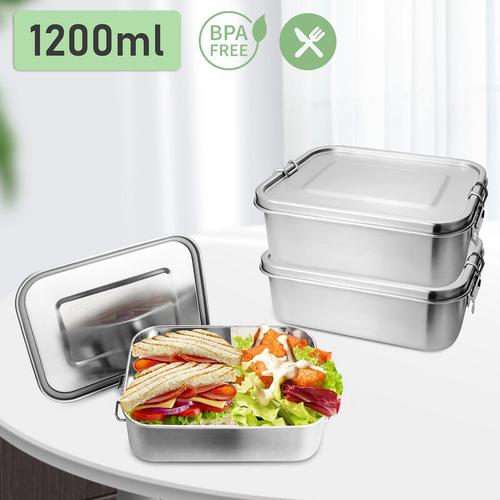 1200ml Brotdose ohne Plastik bpa frei brotdose edelstahl Edelstahl Lunchbox - Swanew