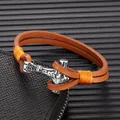 MKENjazz-Bracelet en cuir double couche pour homme marteau Thor Mjolnir acier inoxydable bijoux