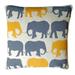 Jiti indoor Traditional Elephant Animal Patterned Cotton Accent Square Throw Pillows 20 x 20