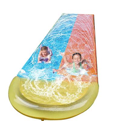 Dimple Inflatable Water Slide with 2 Bodyboards, Water Slide Summer Toy for kids with Build in Sprinkler (16 ft x 5 ft)