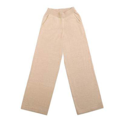 Desert Diva,'Beige Cotton-Blend Knit Pants'