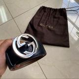 Gucci Accessories | Gucci Signature Black Belt | Color: Black | Size: 85-34