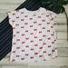 Disney Tops | Disney| Allover Minnie Mouse Bow Print Short Sleeve Top Size Small | Color: Red/White | Size: S