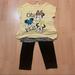 Disney Shirts & Tops | Disney Minnie Mouse 3 Piece Set T-Shirt Top And Pants | Color: Black/Yellow | Size: M 7/8