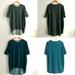 Lularoe Tops | Bundle Of 2 Lularoe Irma Chevron Floral Print Short Sleeve Tunic Top Size Xs | Color: Blue/Green | Size: Xs