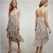 Anthropologie Dresses | Anthropologie Printed Spaghetti Strap Hi-Low Ruffle Bottom Dress | Color: Brown/Cream | Size: S