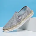 PUPUDA-Mocassins pour Homme Chaussures Bateau Respirantes et Décontractées Baskets en Toile à