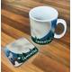 Personalised Children's Wolf 11oz Ceramic Mug And Coaster Set, Any Name, Colourful, Gift, Mug, Hot Drink