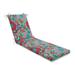 Sophia Turquoise/Coral Chaise Lounge Cushion 80x23x3