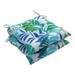 Islamorada Blue/Green Wrought Iron Seat Cushion (Set of 2) - 19 X 18.5 X 5