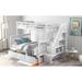 Contemporary Style Stairway Twin-Over-Full Bunk Bed with Drawer, Storage and Guard Rail for Bedroom, Dorm, for Adults