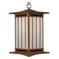 Arroyo Craftsman Himeji 1-Light Outdoor Hanging Lantern Glass in White | 23" H x 12" W | Wayfair HIH-12CR-MB