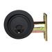 Emtek Modern Single Cylinder Deadbolt For 1-3/8" To 2-1/8" Door Unlacquered Brass Finish Brass in Brown | 3 H x 9 W x 5 D in | Wayfair 8467US10B