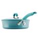 Rachael Ray Cook + Create Aluminum Nonstick Saute Pan w/ Lid, 3-Quart Non Stick/Aluminum in Blue | 5.37 H x 24 W in | Wayfair 14761