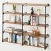 Williston Forge Anniesha Farmhouse Wall Mount Iron Pipe 5 Tier Open Bookshelf (Wood Planks Not Included) Metal in Black | 52 H x 12 D in | Wayfair