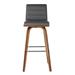 Wade Logan® Ameyah 26" Faux Leather Wooden Swivel Counter Stool Wood in Gray | 35 H x 17 W x 20 D in | Wayfair 7389A70F895E404AB6554035B1B3447B