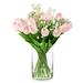 Primrue Tulip Floral Arrangement in Vase Natural Fibers, Glass in White | 14 H x 8 W x 8 D in | Wayfair 35137F6C398E4D6EB7F9A8A66BC7E5D0