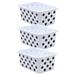 Latitude Run® Polka Dots Large Storage Cubby Bin Plastic in White | 7.75 H x 11.38 W x 5 D in | Wayfair 1245FA44FEDE4C95A1B71F9B58EB922D