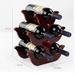 Red Barrel Studio® 5 Bottle Solid Wood Tabletop Wine Bottle Rack in Red/Brown Wood/Solid Wood in Brown/Red | 12.2 H x 10.8 W x 6.3 D in | Wayfair