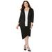 Plus Size Women's Curvy Collection Ponte Knit Peplum Blazer by Catherines in Black (Size 4X)