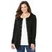 Plus Size Women's The Timeless Cardigan by Catherines in Black (Size 0X)