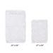 Shaggy Border Bath Rug Mat, 2 Pc Set (17" X 24" | 21" X 34") by Better Trends in White